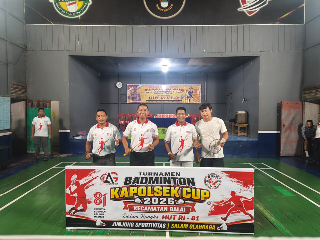 Dalam Rangka Meriahkan HUT RI Ke- 81 Kapolsek Balai Adakan Turnamen Badminton