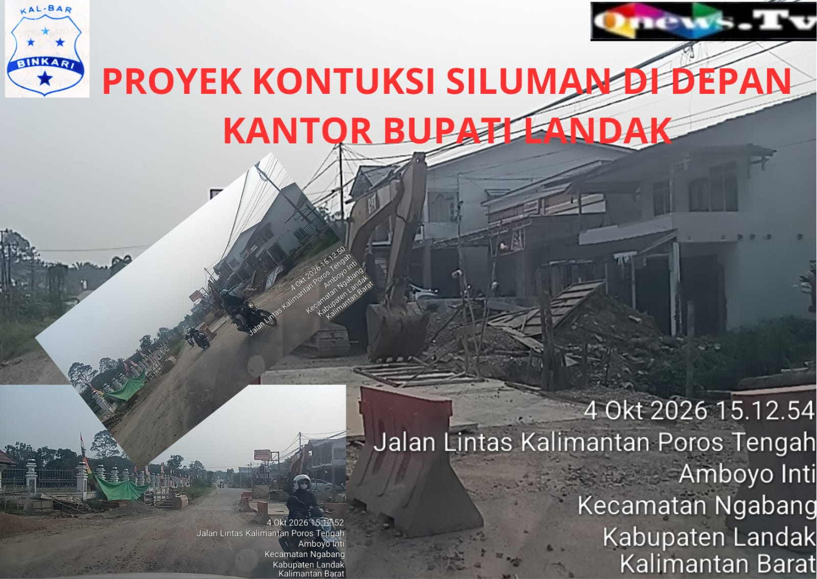 PROYEK KONTRUKSI PEMBANGUNAN JEMBATAN DEPAN KANTOR BUPATI LANDAK DIDUGA KUAT PROYEK SiLUMAN TANPA PAPAN NAMA JADI SOROTAN INSTANSI TERKAIT TUTUP MATA
