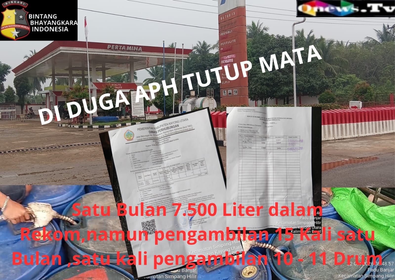 “Pengambilan BBM Subsidi Di SPBU 64.788.15 secara berlebihan Jadi sorotan tidak sesuai dengan surat Rekomendasi APH Diminta Bertindak