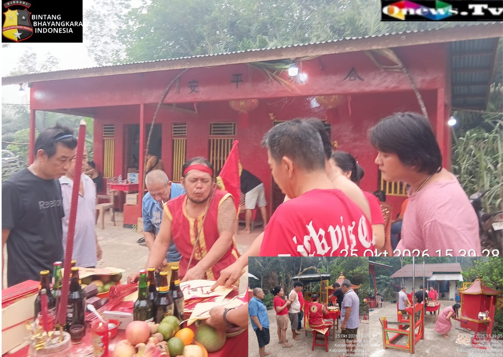 ACARA BUDAYA TIONGHOA DI KELENTENG SHINKIUNG DI DUSUN SEMANJA DESA BENAWAN AGUNG KECAMATAN SUKADANA.