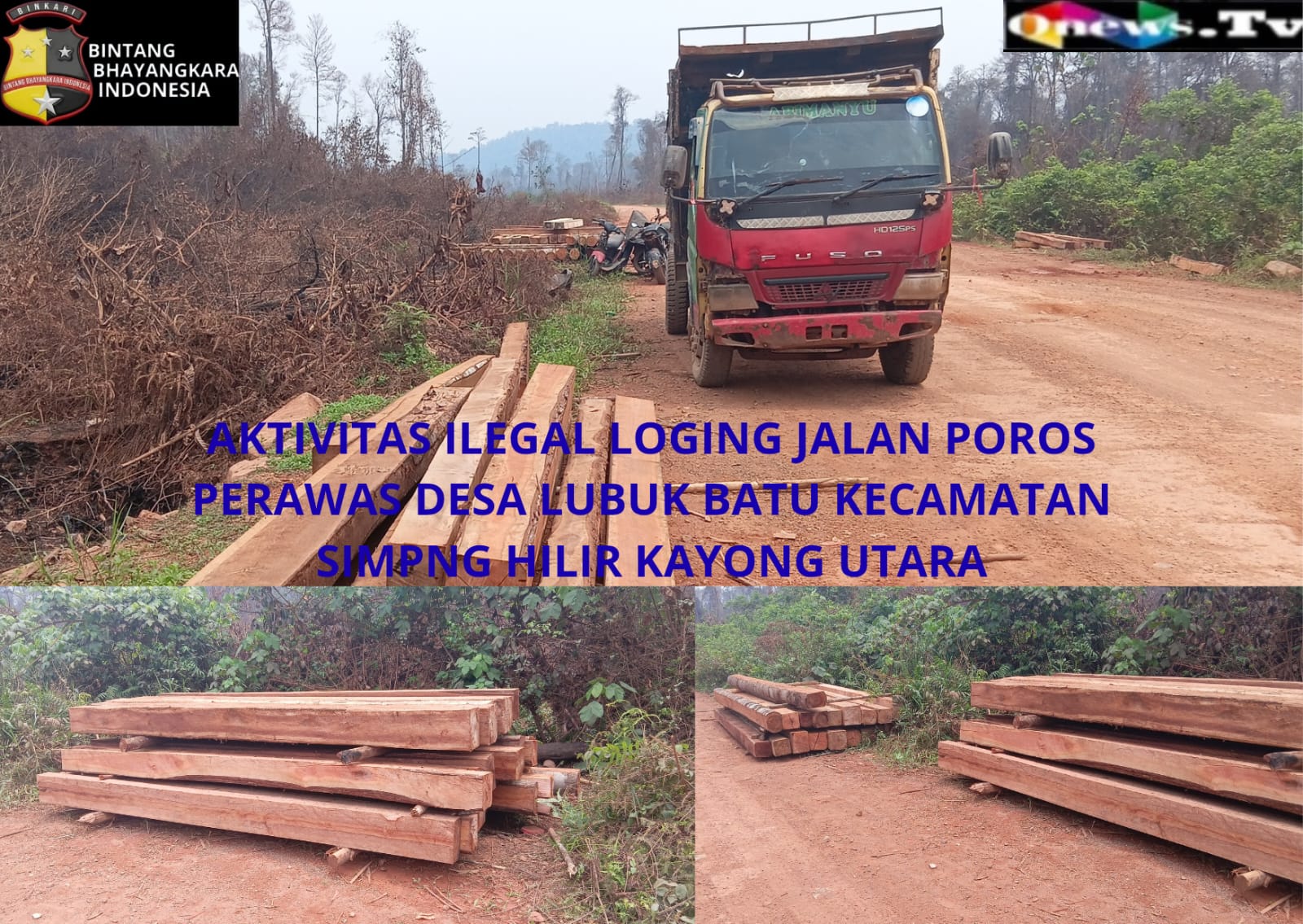 AKTIVITAS KEGIATAN ILEGAL LOGING DI JALAN POROS PERAWAS DESA LUBUK BATU KECAMATAN SIMPANG HILIR JADI SOROTAN